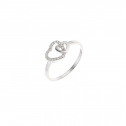 Bague Argent Jonc Cœurs Entrelacés