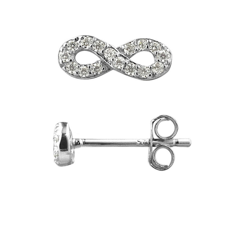 Boucles d'Oreilles en Argent - Infini