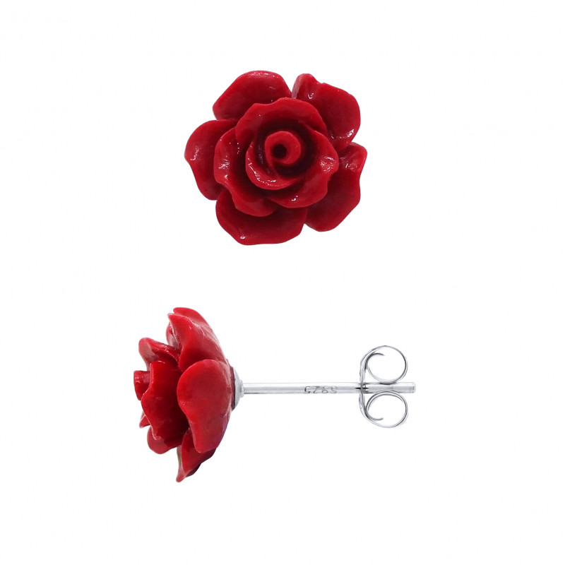 Boucles d'Oreilles en Argent - Rose