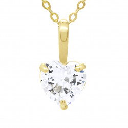 Collier Grand Coeur en Or - Antia