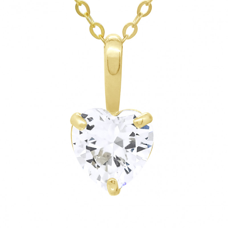 Collier Grand Coeur en Or - Antia