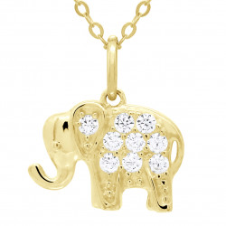 Collier Éléphant en Or - Okyalé