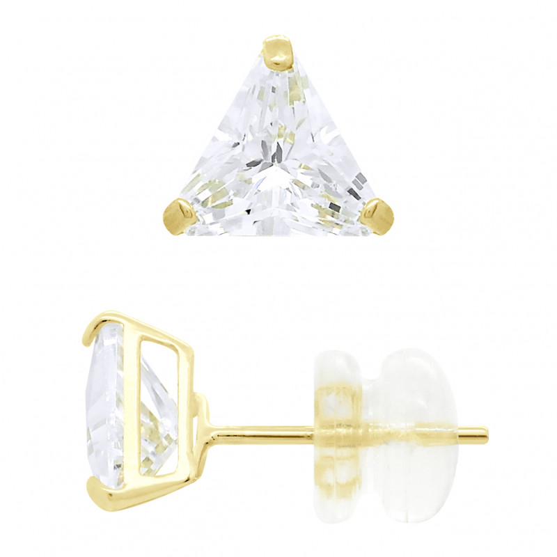 Boucles d'Oreilles Triangle en Or - Rai