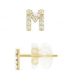 Boucles d'Oreilles Lettre M en Or - Mia