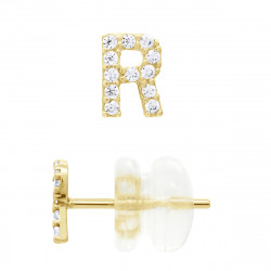 Boucles d'Oreilles Lettre R en Or - Rya