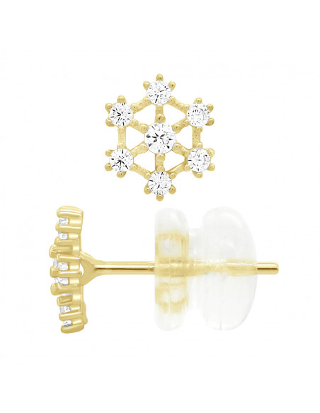 Boucles d'oreilles Flocon en Or - Floya