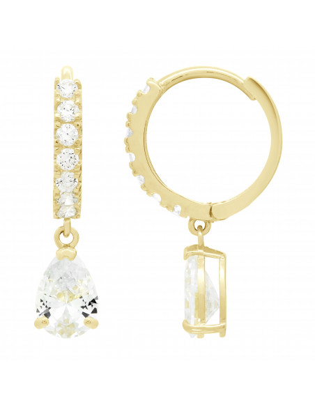 Boucles d'Oreilles Poire en Or - Aurélia