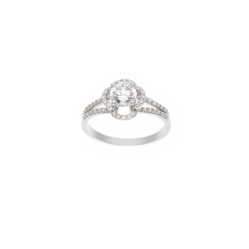 Bague Solitaire Argent - Pyra