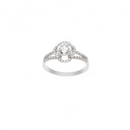 Bague Solitaire Argent - Pyra
